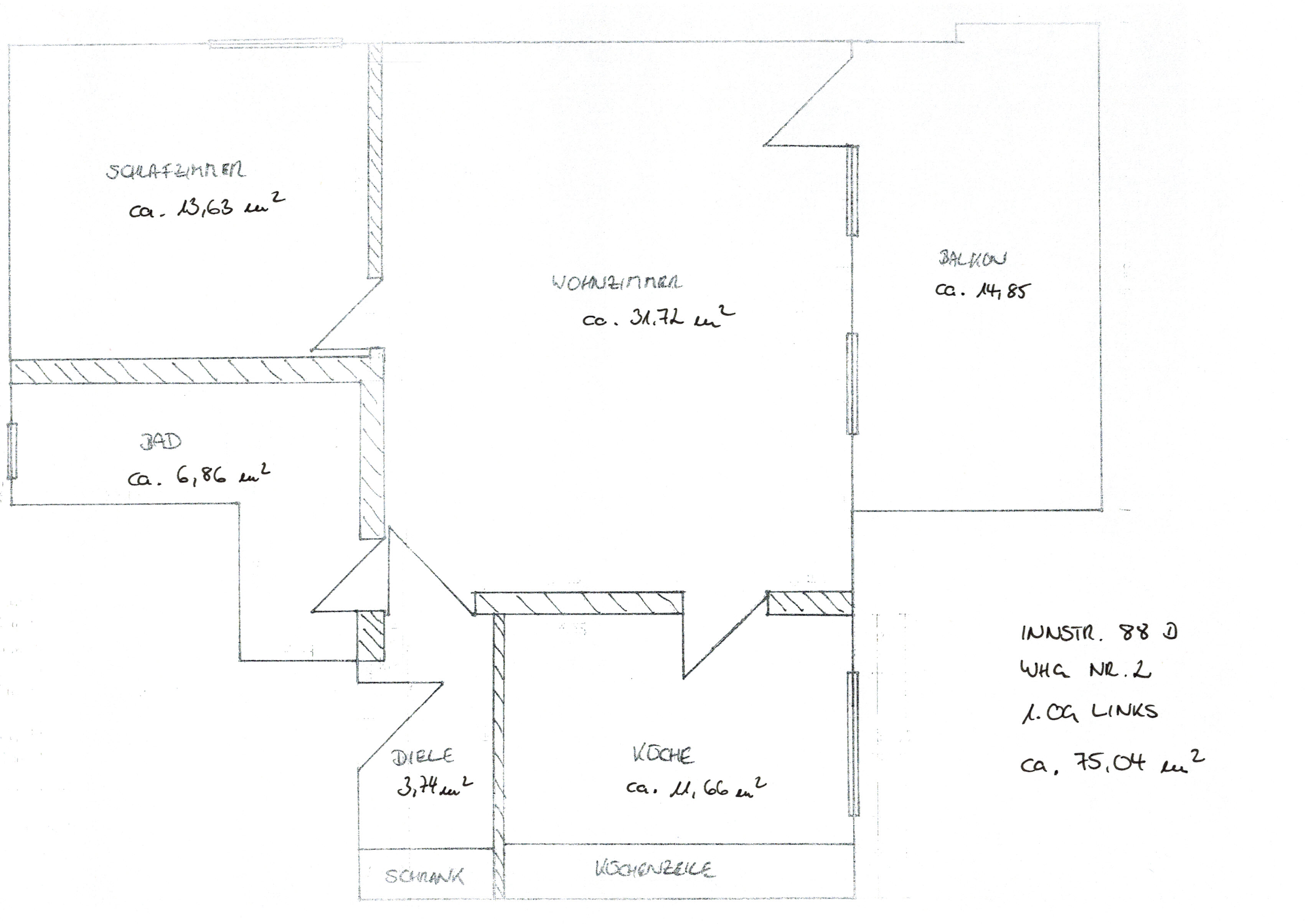 2-Zimmer-Wohnung ab 01.03.2026(Ref. Innstraße 88b, Whg 2)