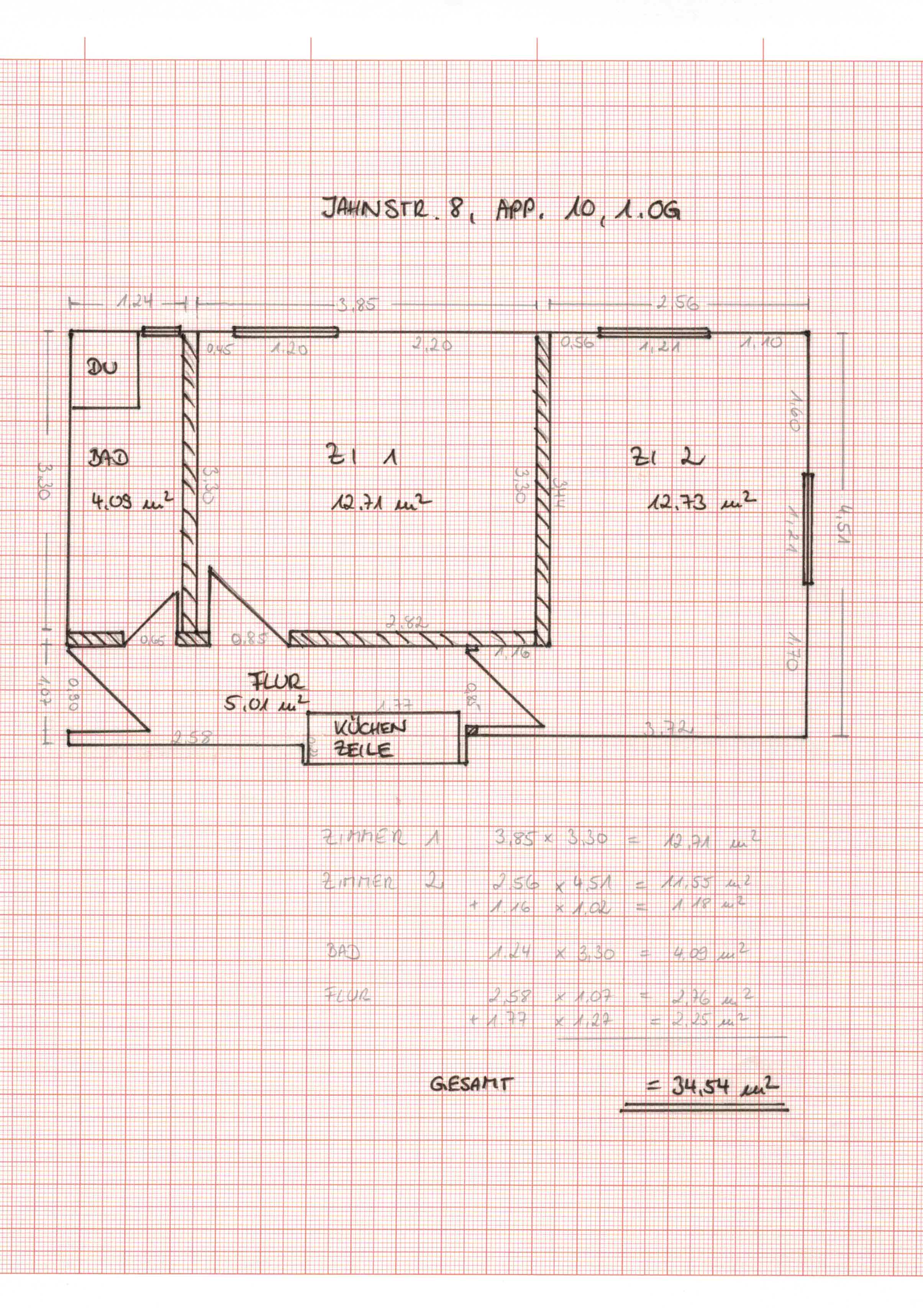 2 Zimmer Wohnung ab 01.10.2025 (Ref: Jahnstraße 8, App. 10)