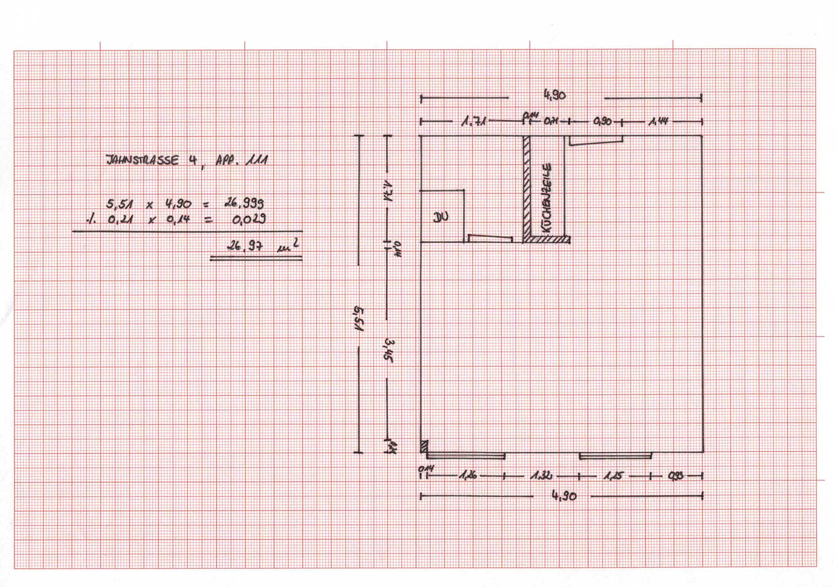 1 Zimmer Appartement ab 01.08.2026 auch früher(Ref. Jahnstr. 4, App. 111)