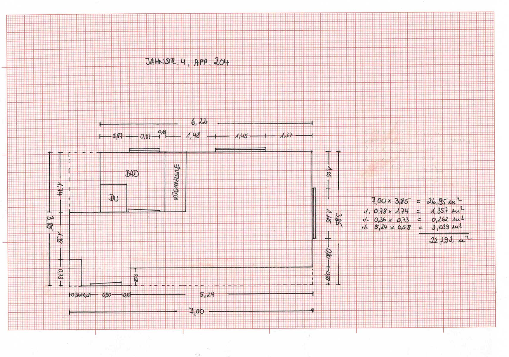 1 Zimmer Appartement ab 01.06.2026 (Ref. Jahnstr. 4, App. 204)